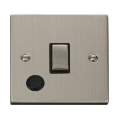Click Deco VPSS522BK 20A DP Plate Switch With Optional Flex Outlet Stainless Steel