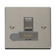 Click Deco VPSS551GY 13A DP Switched FCU With Optional Flex Outlet Stainless Steel