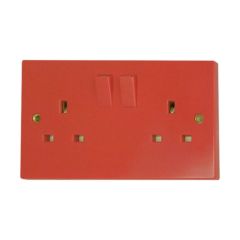 Click WA037RD 13A 2 Gang DP Switched Socket Outlet With Clean Earth
