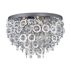 Searchlight 0575-5CC Nova Chrome Loop and Ball Ceiling Flush Light