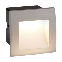 Searchlight 0661GY Ankle Square Recessed Outdoor Wall Light In Grey Length: 90mm