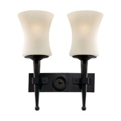Searchlight 0812-2BK Cartwheel 2 Light Wall