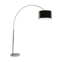Searchlight 1013CC Arcs Chrome Floor Lamp With Black Fabric Shade