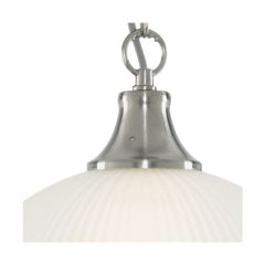 Searchlight 1044 American Diner 1 Light Ceiling Pendant In Satin Silver