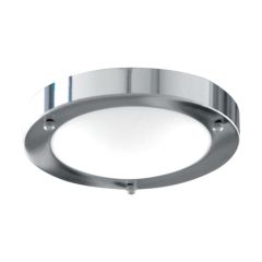 Searchlight 1131-31CC Luminaire Bathroom Flush E14 c/w Opal Glass Diffuser IP44 2x40W Chrome