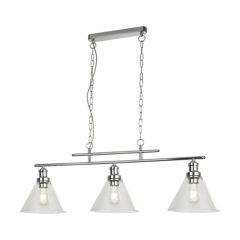 Searchlight 1277-3CC Pyramid 3 Light Linear Pendant In Chrome