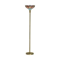 Searchlight 1285 Dragonfly E27 Tiffany Glass Floor Standing Light Diffuser 100W 173cm Bronze