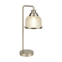 Searchlight Bistro II One Light Table Lamp In Satin Silver