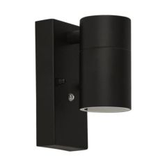 Searchlight 14601BK 1 Light Outdoor Wall c/w Dusk Till Dawn Sensor Black