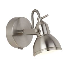 Searchlight 1541SS Focus GU10 LED 1 Light Industrial Spotlight 1x10W 13x9cm Satin Silver