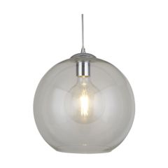 Searchlight 1632CL Balls One Light Celing Pendant In Chrome And Clear Glass Width: 300mm