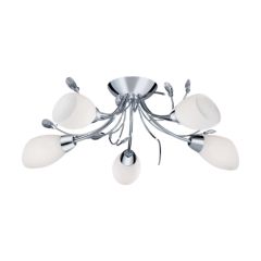 Searchlight 1765-5CC Gardenia Chrome Flush 5 Light Ceiling