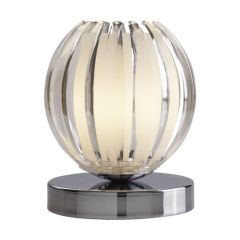 Searchlight 1811CL Claw Touch Table Lamp, Chrome, Clear Acrylic, Frosted Glass