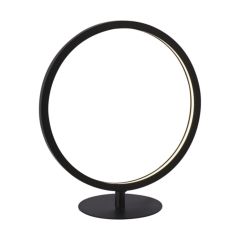 Searchlight 1lt Ring Table Lamp, Matt Black