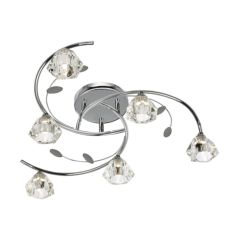 Searchlight 2636-6CC SIERRA 6 Light Semi Flush Ceiling In Chrome