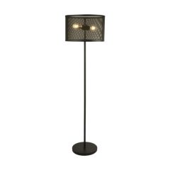 Searchlight 2832-2BK Fishnet 2 Light Floor In Matt Black