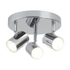 Searchlight 3173CC Rollo 3 Light Plate c/w Intergrated Spotlight LED 3000K 3x4W 1050lm 11x26cm Chrome