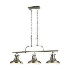 Searchlight 3193-3SS Dallas 3 Light Linear Pendant In Satin Silver