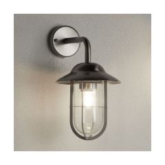 Searchlight 3291SS Well Glass 1 Light Outdoor Wall Lantern In Stainless Steel