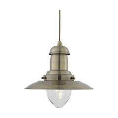Searchlight Large Fisherman Ceiling Pendant In Antique Brass