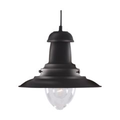 Searchlight 4301BK Fisherman pendant Light, Black Lantern