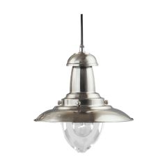 Searchlight Large Fisherman Ceiling Pendant In Satin Silver