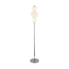 Searchlight 51021-3CC Snowball 3lt Floor Lamp, Chrome With Opal Glass Shade