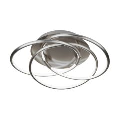 Searchlight 5501SS Magic Flush Integrated LED 3000K Ceiling Fitting 30W 1090lm 140x480mm Satin Silver