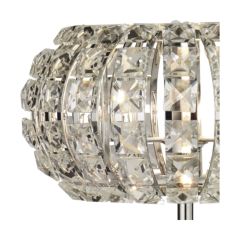 Searchlight Marilyn 1Lt Chrome Table Lamp With Crystal Glass And Sand Diffuser