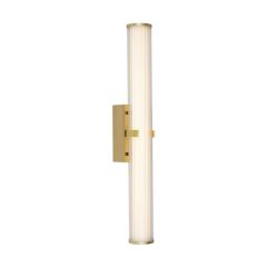 Searchlight 63126-1GO Clamp LED 2700K 1577lm IP44 Wall Light 23W 630x85x135mm Gold/White