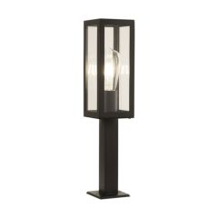 Searchlight 6441-450BK Box 1 Light E27 LED IP44 Post Clear Glass 1x10W 46x10cm Black