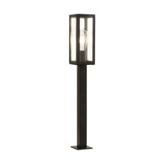 Searchlight 6441-900BK Box 1 Light E27 LED IP44 Post Clear Glass 1x10W 90x10cm Black