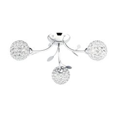 Searchlight Bellis II Chrome 3 Light Semi Flush Ceiling