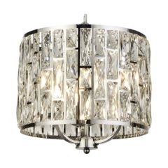 Searchlight 6583-3CC Bijou 3 Light E14 Candle Pendant Crystal Glass Rounded Shade 40W 380x380x1440mm Chrome