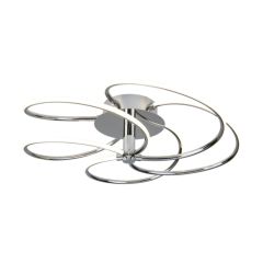 Searchlight 7055-5CC Bardot 5 Light LED Clg Pendant Fitting Swirl Design 43W 2580lm 15x56cm Chrome