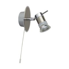 Searchlight 7441CC-LED Aries Wall Switched GU10 LED IP44 Spotlight 4W Chrome