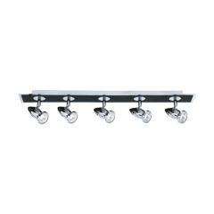 Searchlight 7495 Comet 5 Spot Bar Adj GU10 Spotlight 5x50W 80x12x9cm Black & Chrome