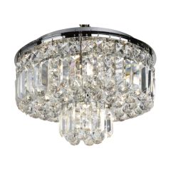 Searchlight 7755-5CC Vesuvius G9 Trim & Ball Drops Ceiling Light 5x33W 22x35cm Chrome
