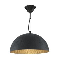Searchlight 8149GO Anishi Dome E27 Pendant 60W 21x38cm Black/Gold