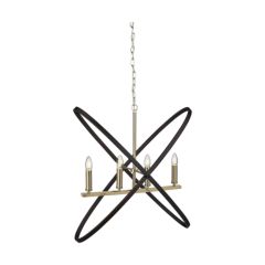 Searchlight 8244-4BZ Hoopla 4 Lgt E14 Cdl w/o Lamp Pendant Semi Flush 4x60W 330x450mm Bronze