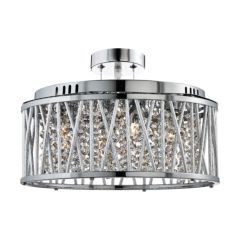 Searchlight 8335-5CC Elise 5 Light G9 Pendant Crystal Button Drops/Tubes Trim 5x33W 17x40cm Chrome