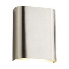 Searchlight Led Wall Light, Satin Silver With Frosted Glass