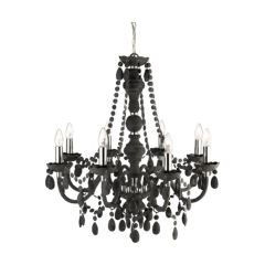 Searchlight 8888-8GY Marie Therese E14 8 Light Pendant 8x60W 77x74cm Grey