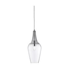 Searchlight 8911CC Whisk E27 Pendant Suspension Clear Glass 1x60W 39x16cm Chrome