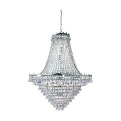 Searchlight 9112-102CC Versailles Chandelier E14 Clear Ceiling Fitting Crystal IP20 19x40W 102cm Chrome