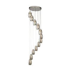 Searchlight Cyclone 12lt Multi Drop Pendant With Smoked Glass