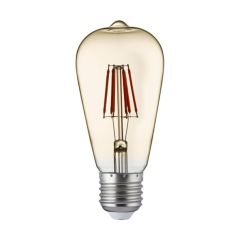 Searchlight PL3327-6WW LED Filament E27 Squirrel Amber Gls Lamp Dimmable Pk=5 6W 600lm 130x60mm 2700K