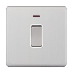 Selectric 5MPLUS-716 DP c/w Neon Switch White Insert 20A Satin Chrome