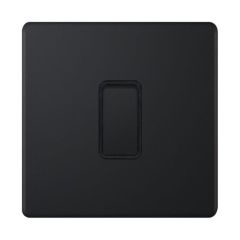 Selectric 5MPLUS-801 1 Gang 2 Way X-Rated Plate Switch c/w Black Insert 10A Matt