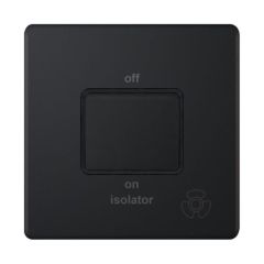 Selectric 5MPLUS-808 3 Pole Fan Isolator X-Rated Plate Switch c/w Black Insert 10A Matt